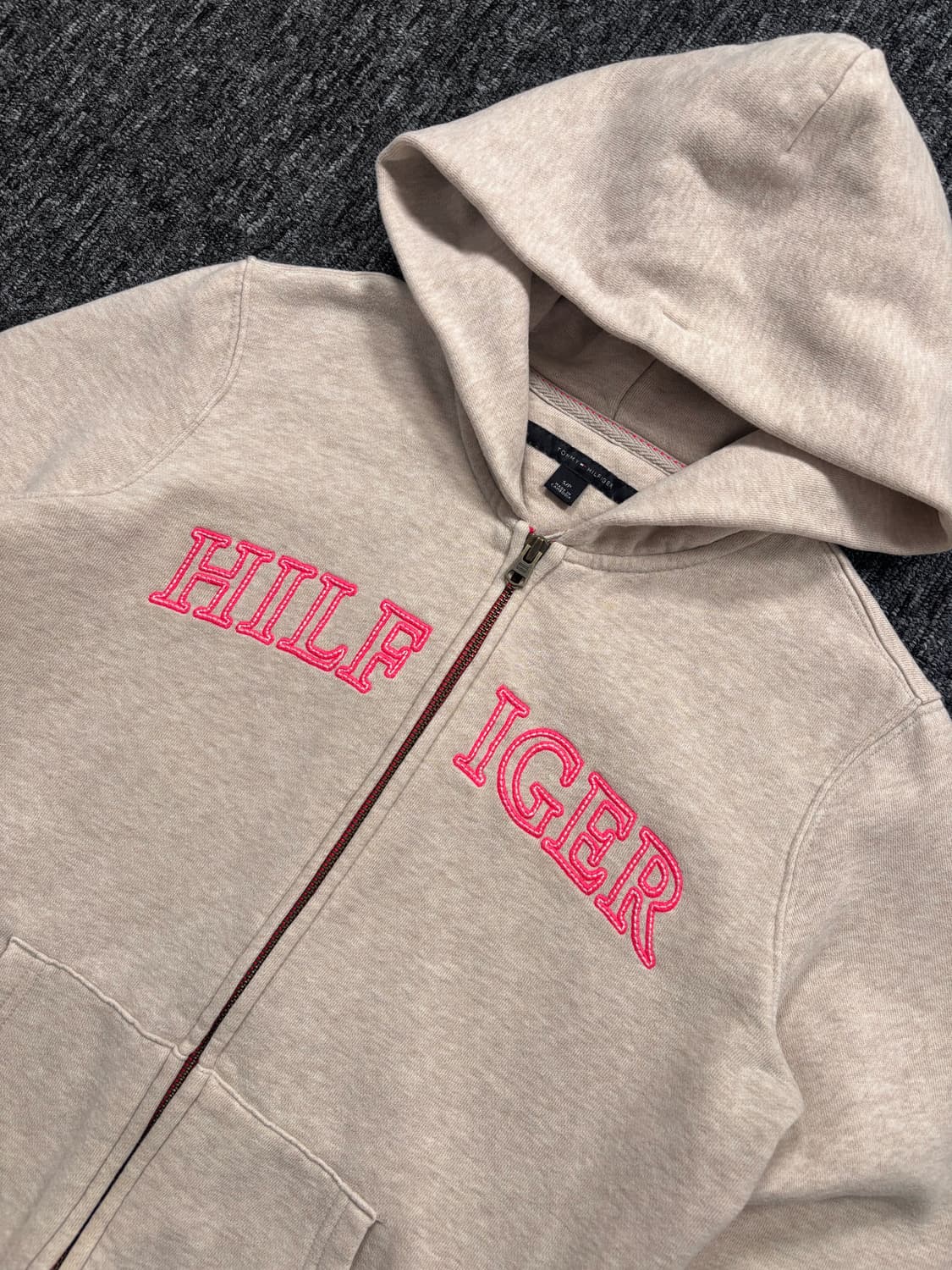 타미힐피거 핑크 로고 후드집업 상품이미지4