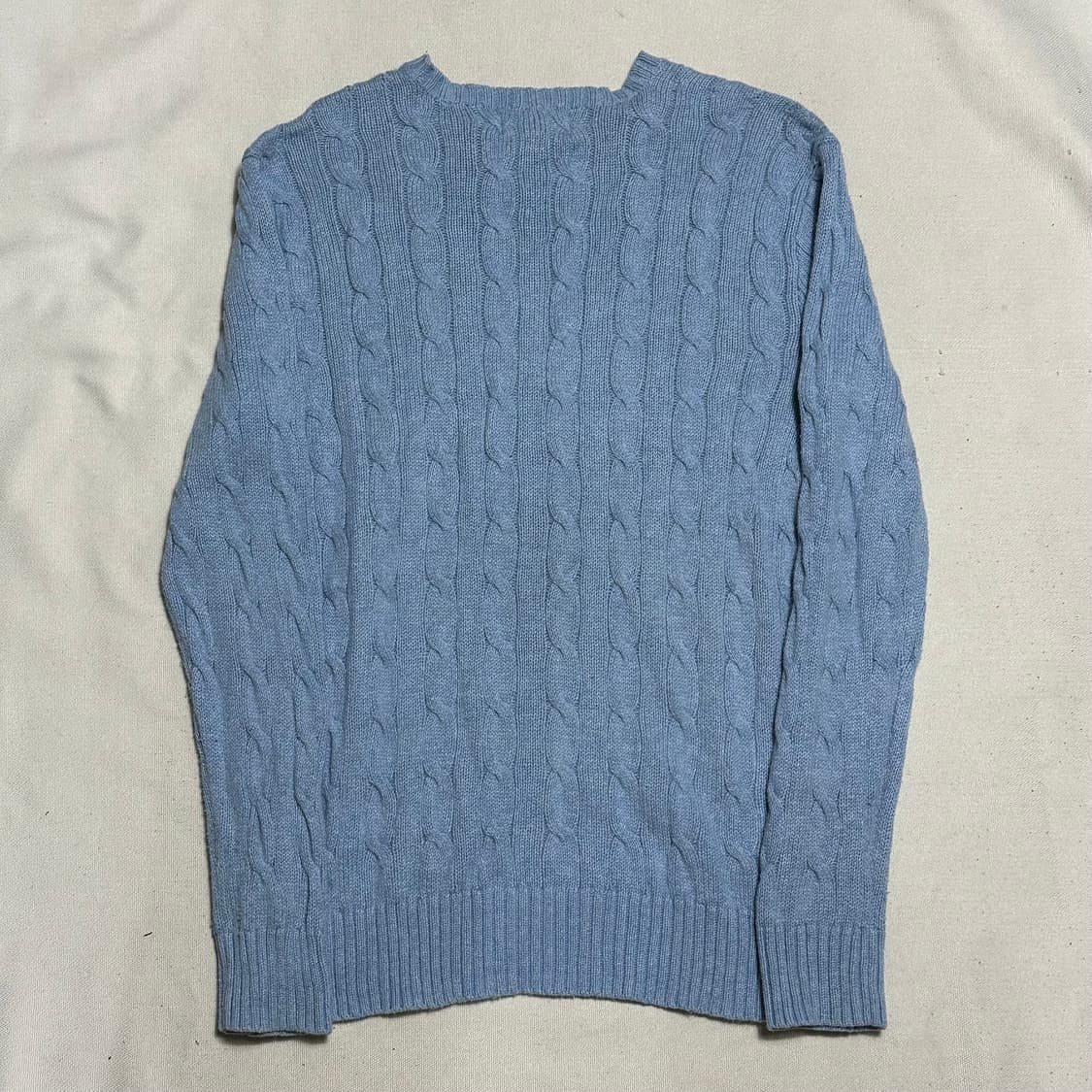 S 폴로랄프로렌 스카이블루 케이블 니트 상품이미지3