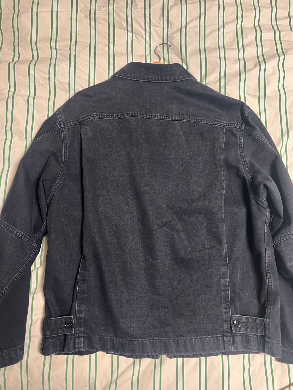 [L] 르메르 박시 데님 자켓 블리치 블랙 ssense 익스클루시브 상품이미지6