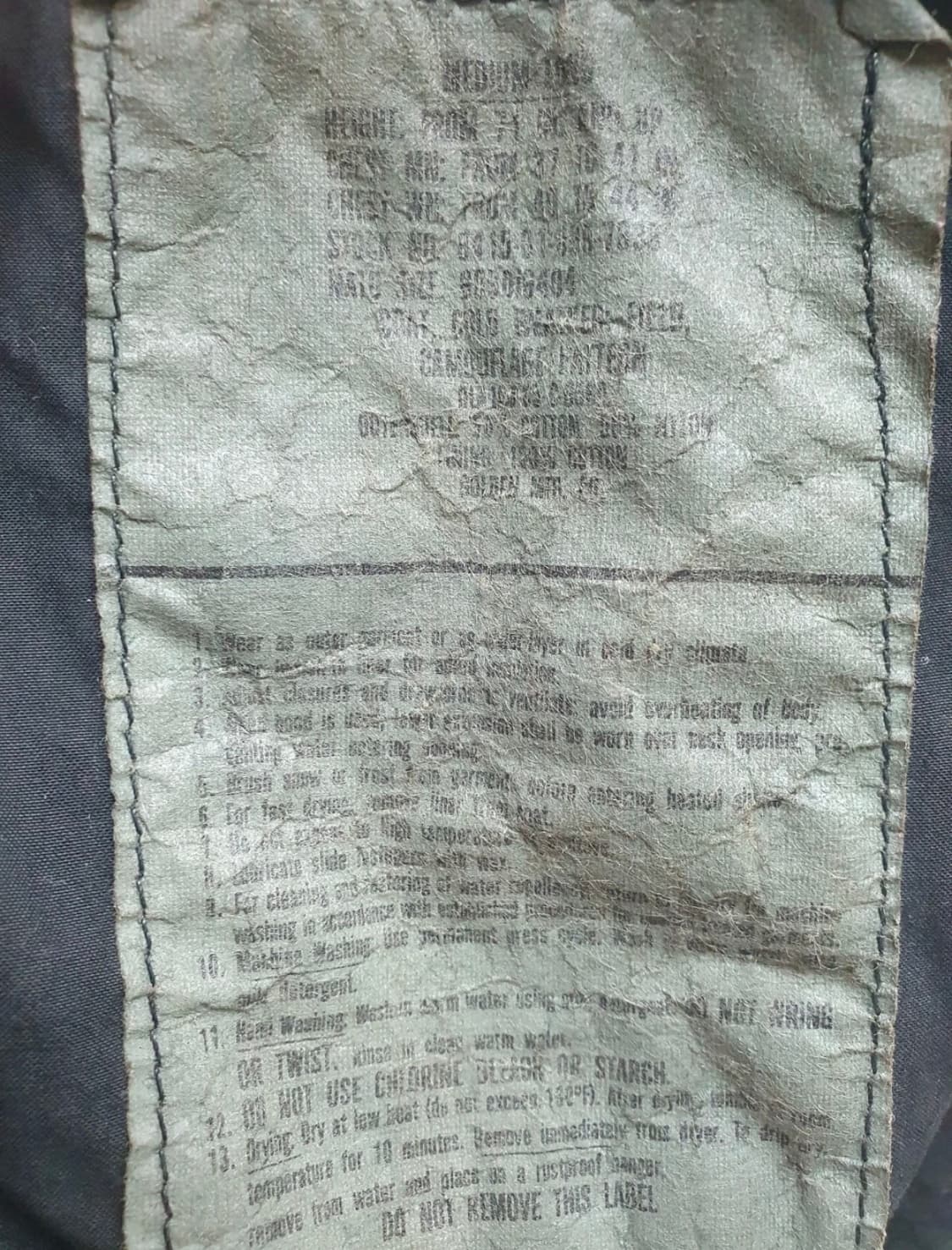 m65 필드자켓 카모플라쥬 염색버전 미디움 롱 상품이미지3