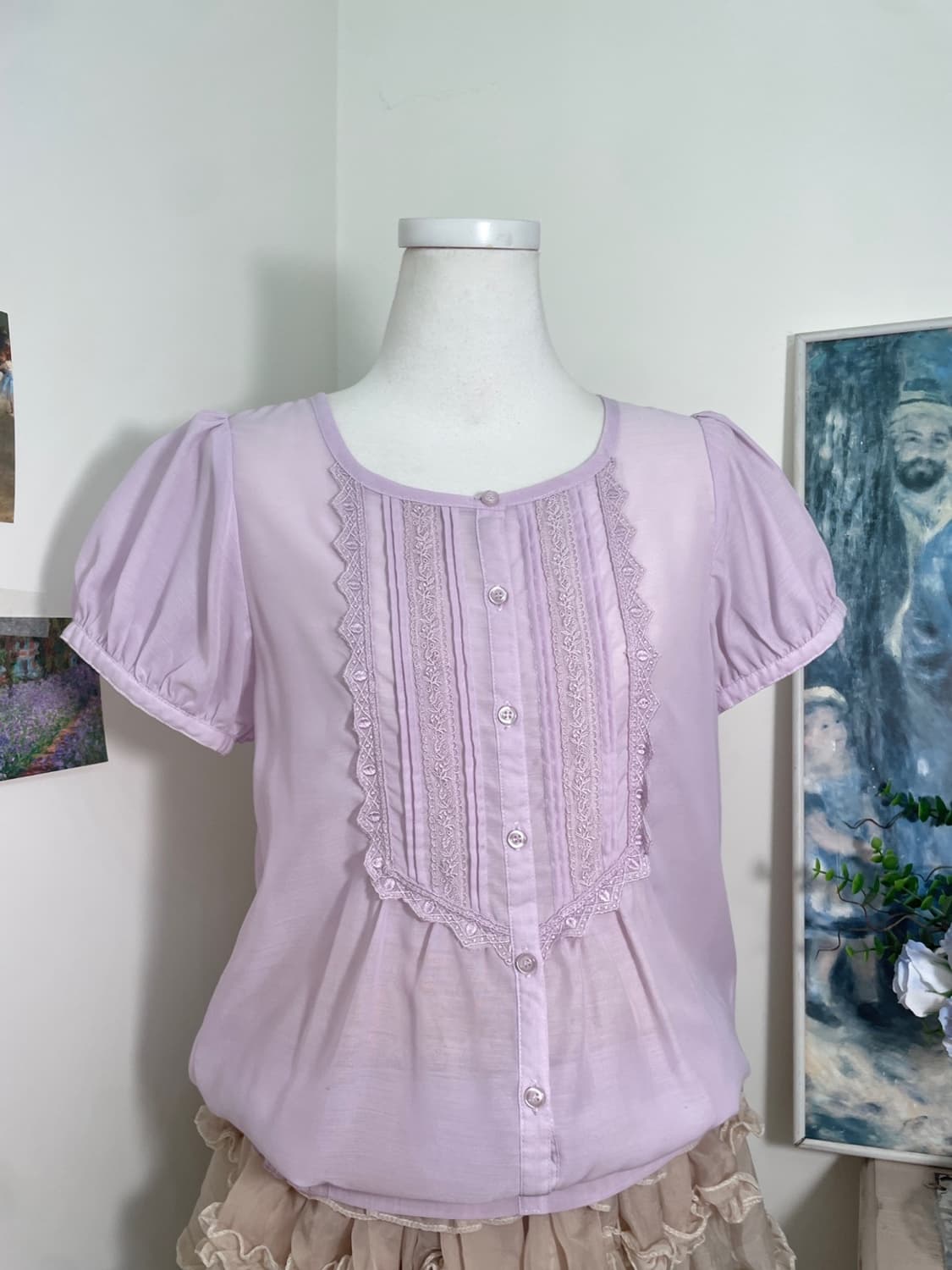 LOWRYS FARM lavender lace trime puff mor 상품이미지5