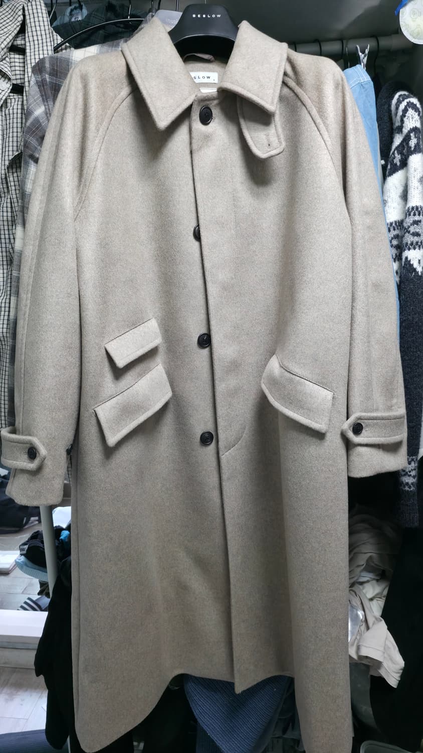 비슬로우 발마칸코트 오트밀 팝니다. 상품이미지2