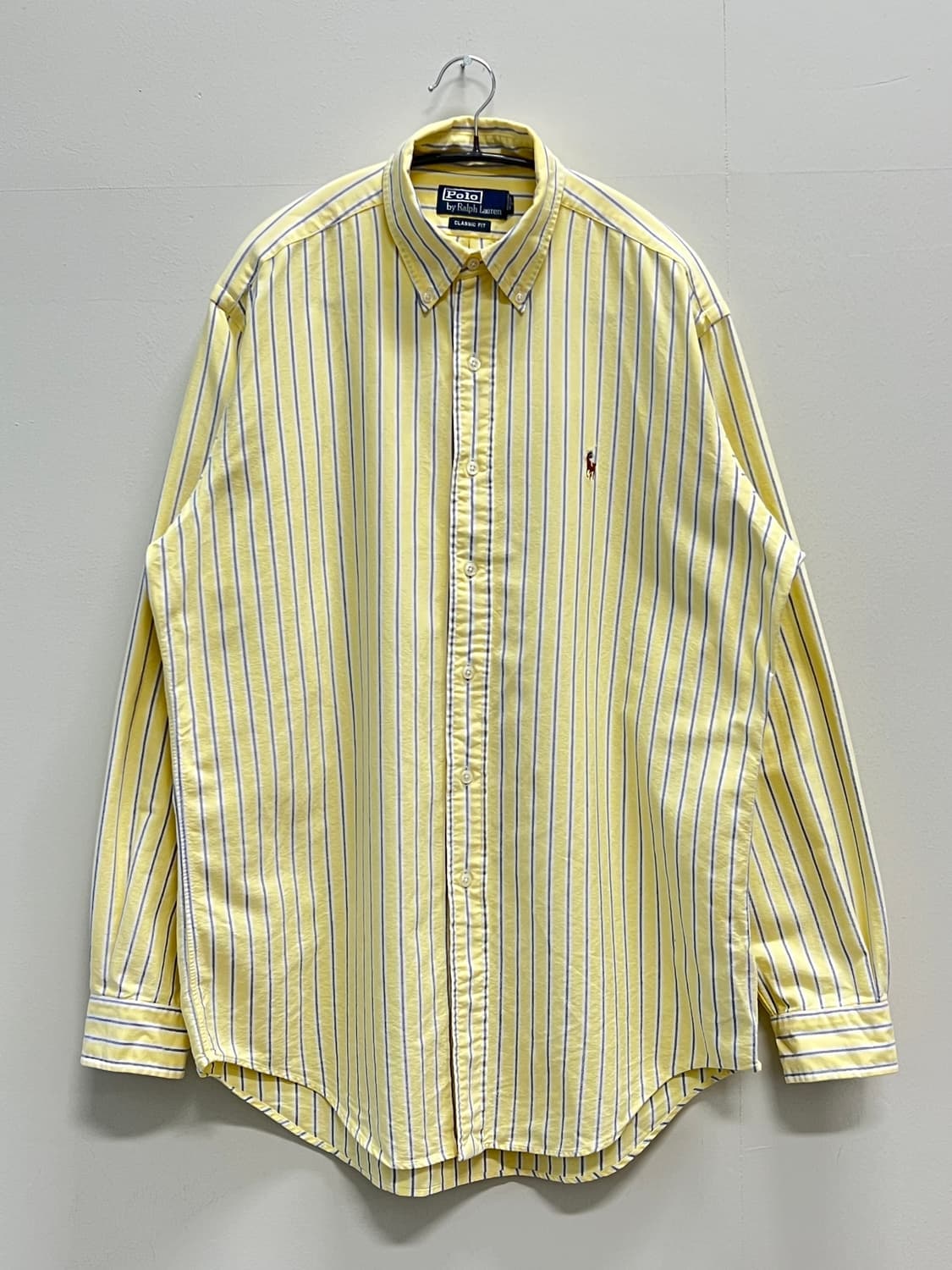(M) 폴로 랄프로렌 클래식핏 옥스포드 스트라이프 솔리드 셔츠 상품이미지2