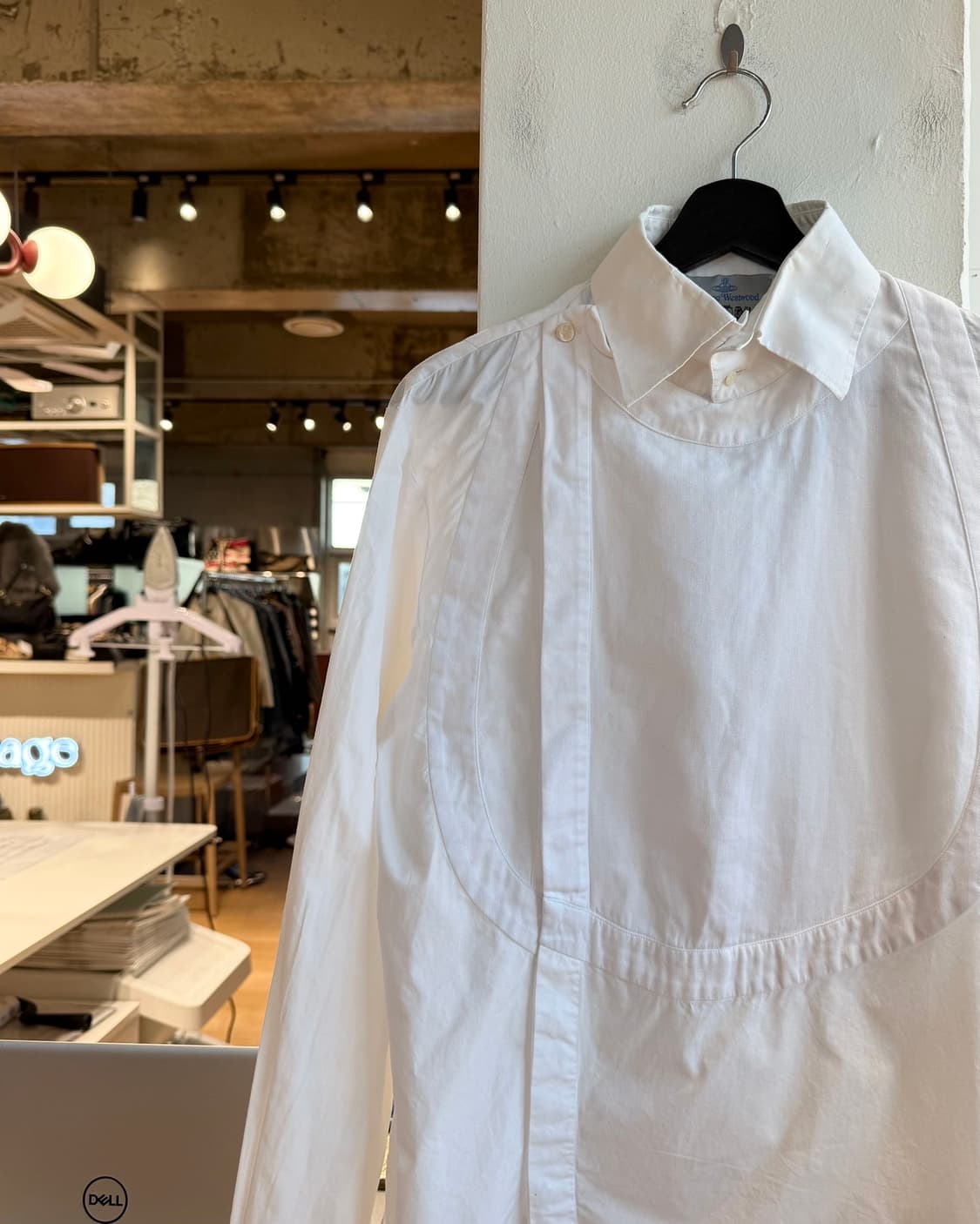 비비안 웨스트우드 맨 화이트 에이시멋리 orb 셔츠  상품이미지4