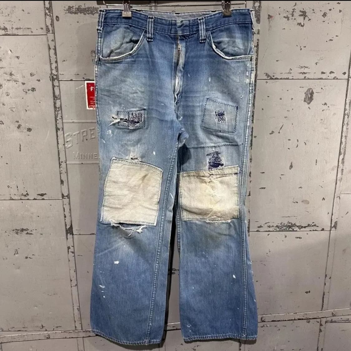70s 빈티지 디스트레스드 선페이드 팬츠 상품이미지2