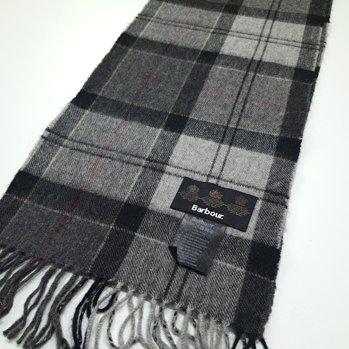 MX470 바버 영국판 울캐시미어 3로얄워런트 그레이타탄 머플러 목도리 상품이미지3