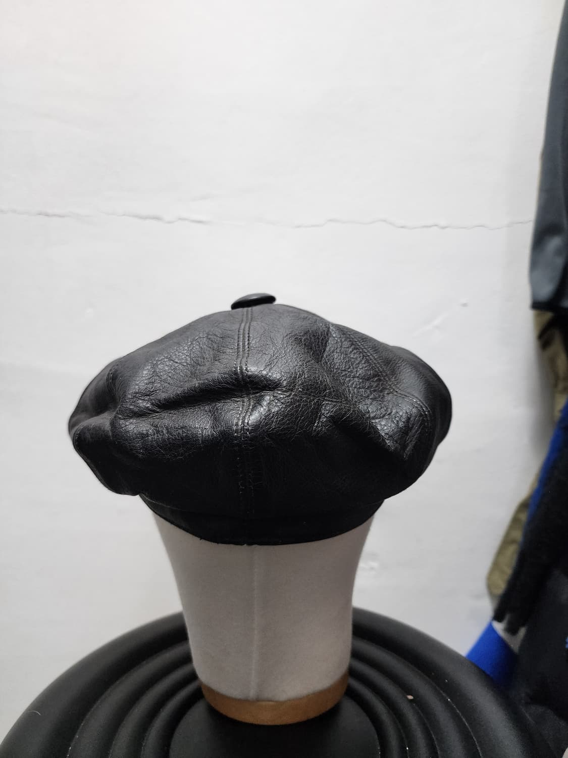 블랙 빈티지 가죽 리얼레더 뉴스보이캡  상품이미지5