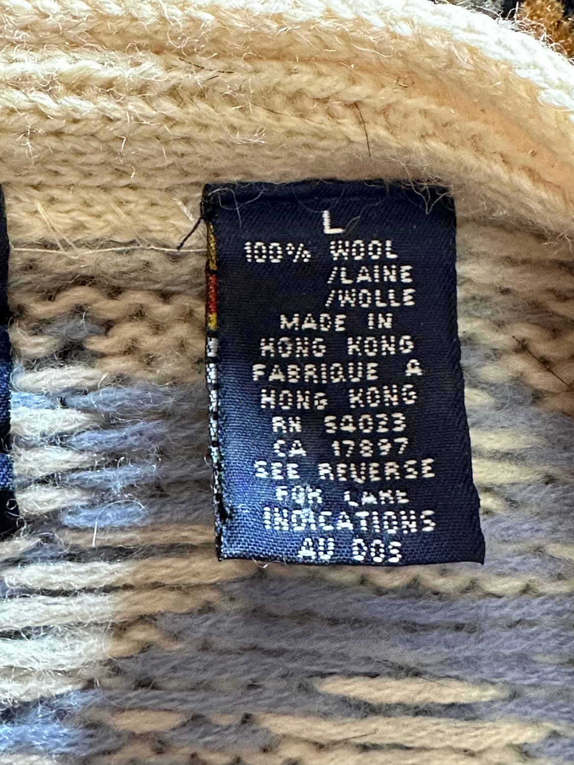 90s Old GAP 노르딕 울 가디건 - L 상품이미지4