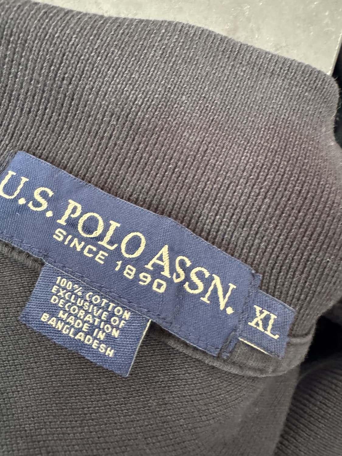 US 폴로 블랙 오버핏 반팔 카라 티셔츠 XL~~2XL 상품이미지3