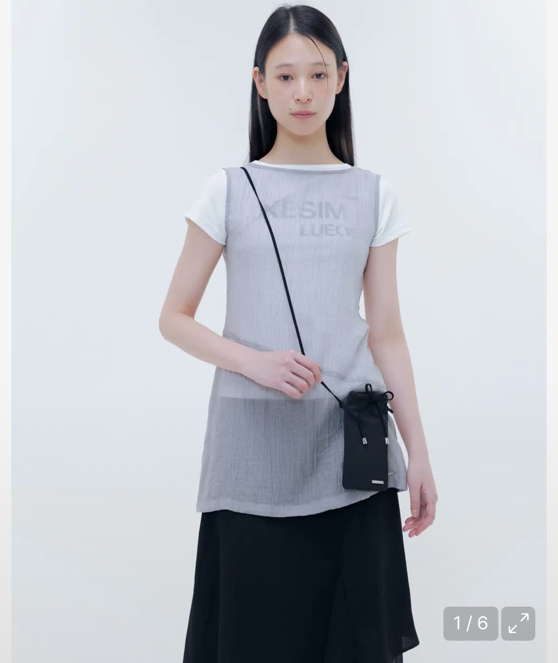 미세키서울 Sheer sleeveless button one piece  상품이미지1