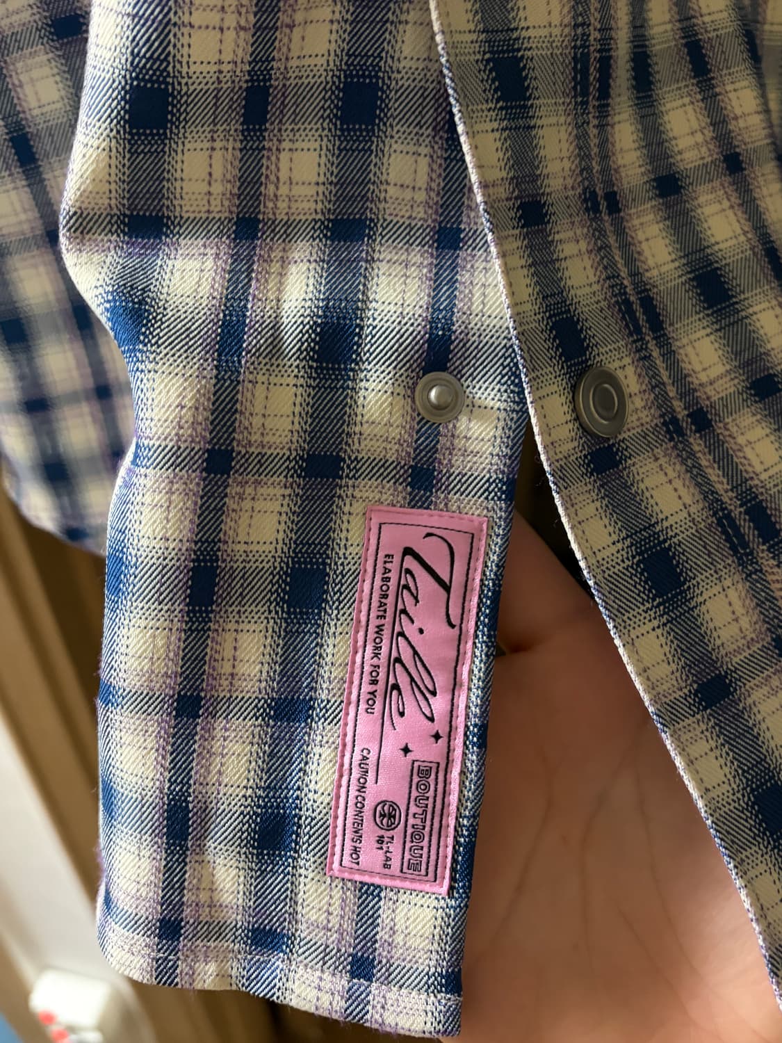 (2)타일레 플레이드 체크셔츠 블루 상품이미지3