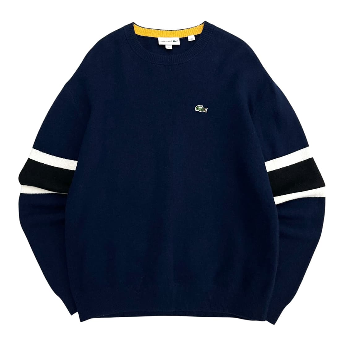 라코스테 화이트배색 네이비 니트 L 상품이미지2
