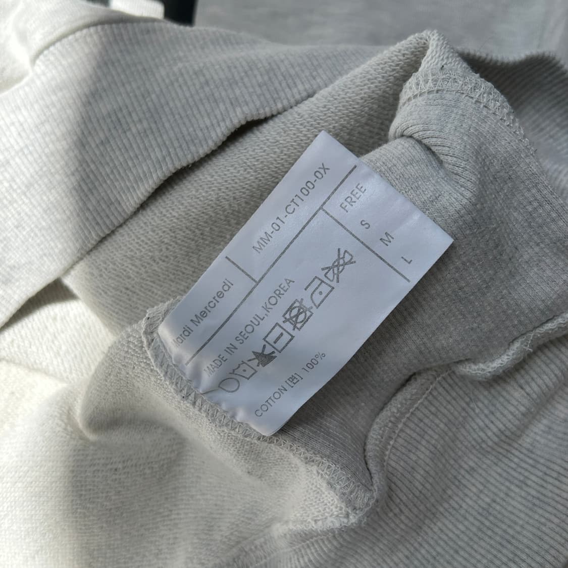 마르디메크르디 플라워 그레이 스웻셔츠 상품이미지8