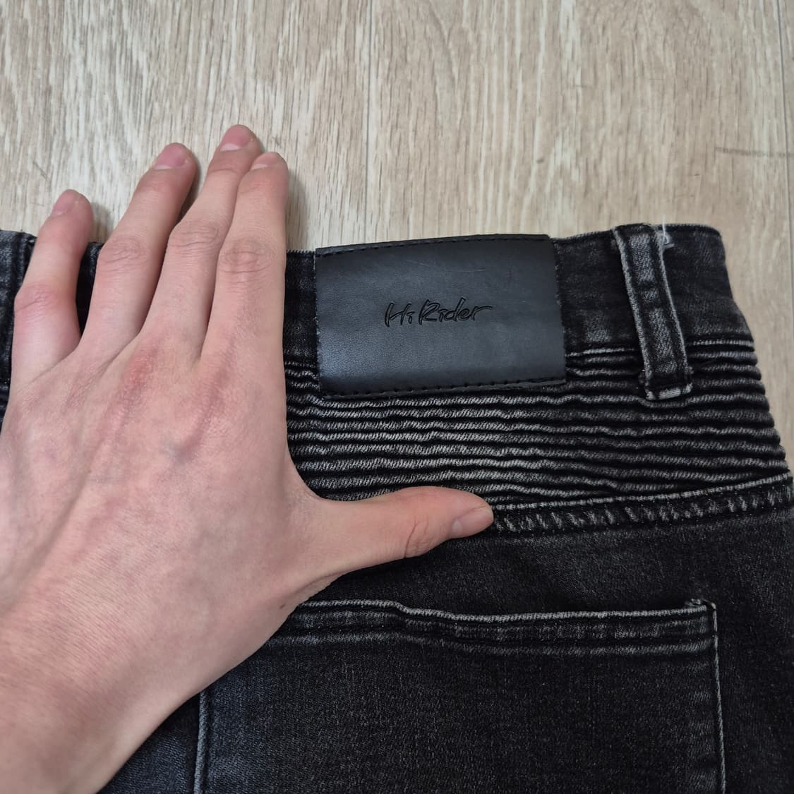 하이라이더 바이커진 블랙 데님 팬츠 (30) 상품이미지5