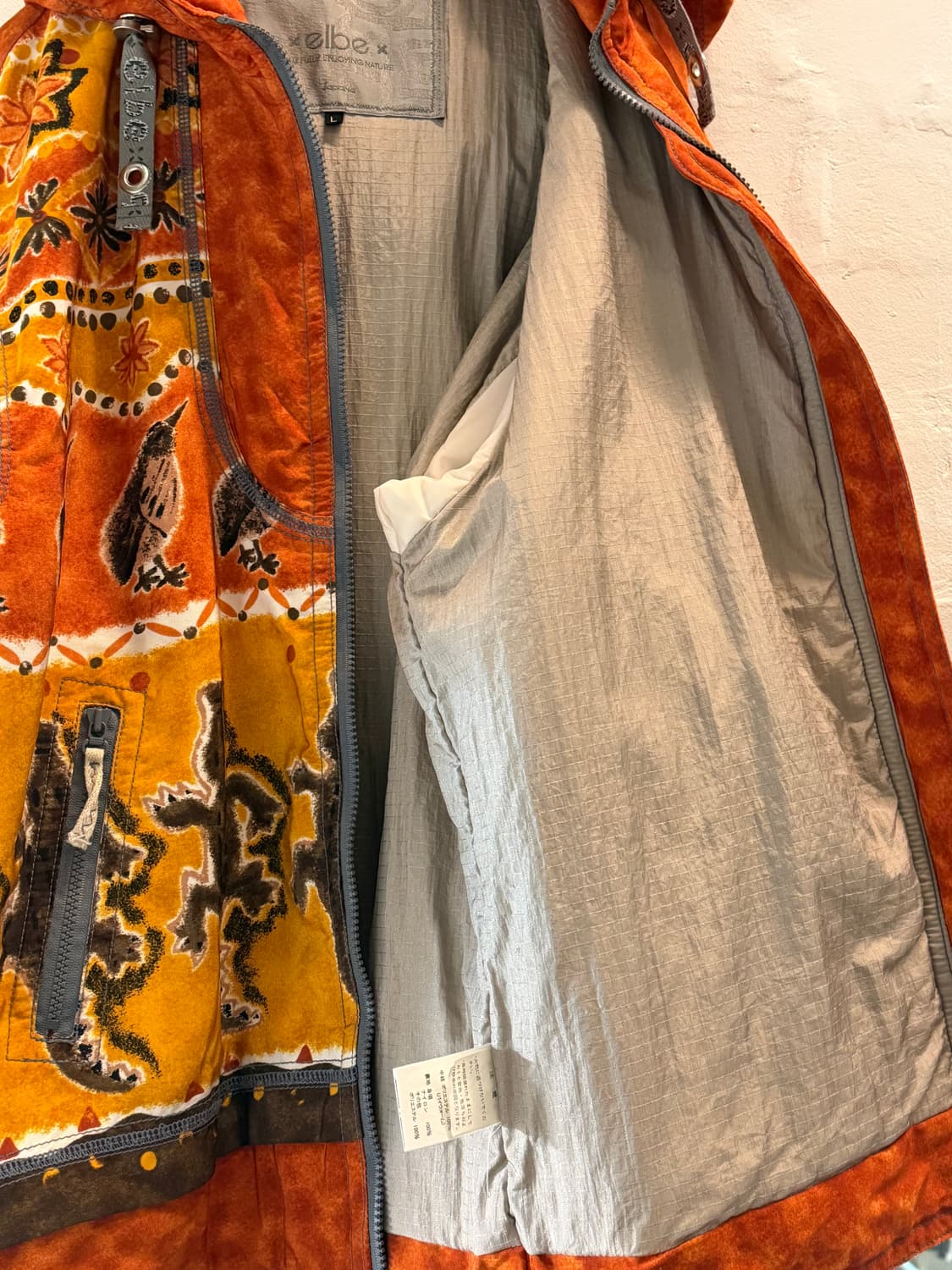 Elbe japan 크로커다일 패턴 스키 자켓 L 상품이미지5