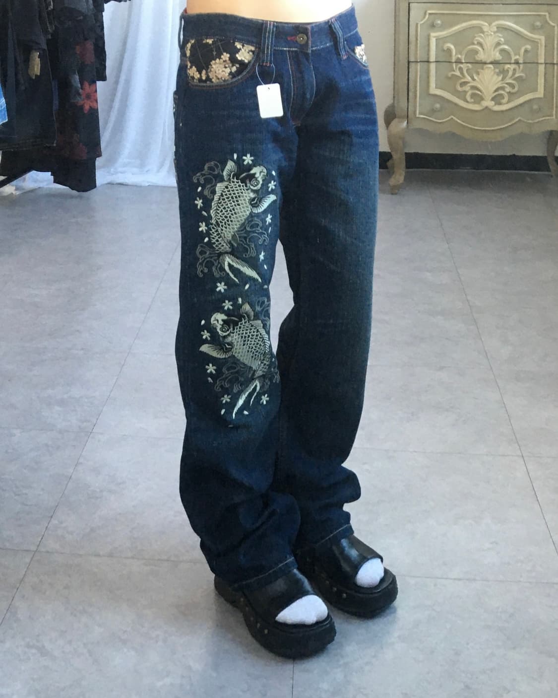 Oriental patch point denim pants 상품이미지9