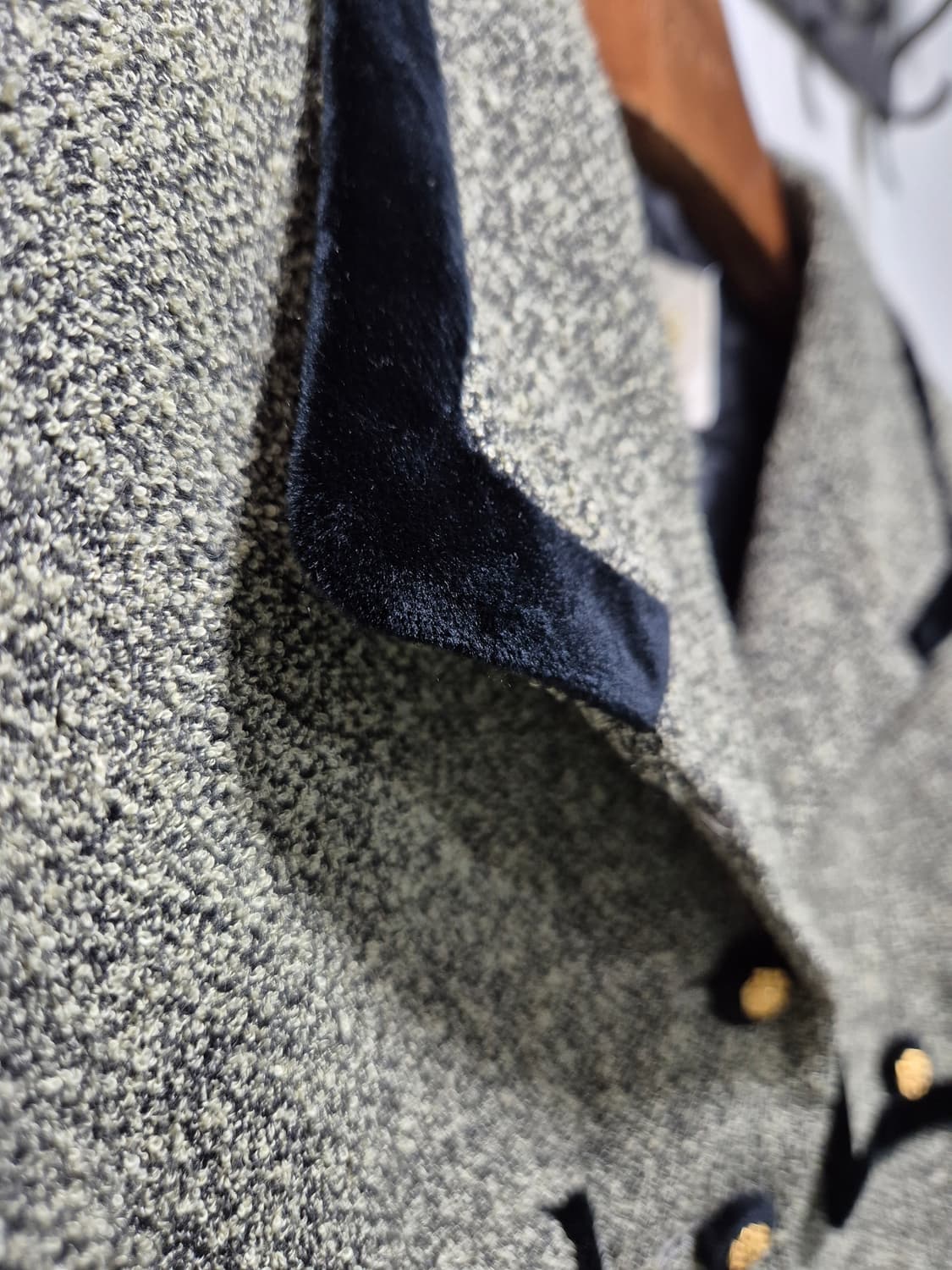 본느리베 트위드 벨벳 포인트 자켓 상품이미지7