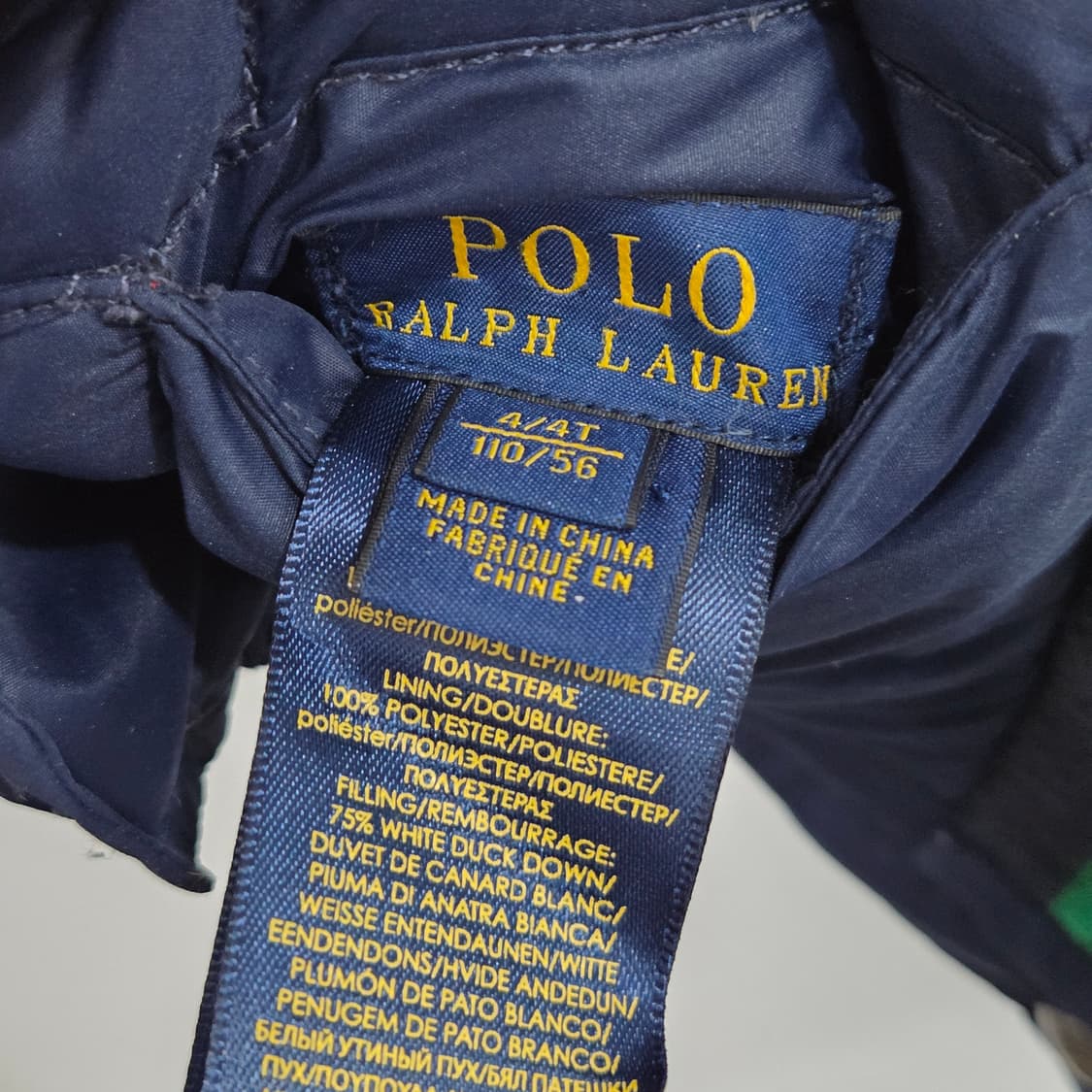 폴로랄프로렌 키즈 리버시블 덕다운 조끼패딩 4T 상품이미지9