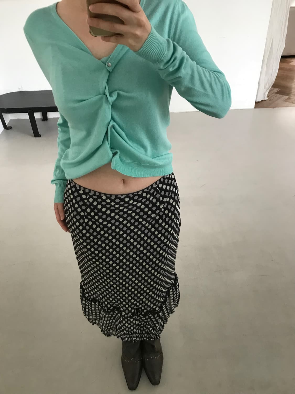 vintage mint cardigan 상품이미지2