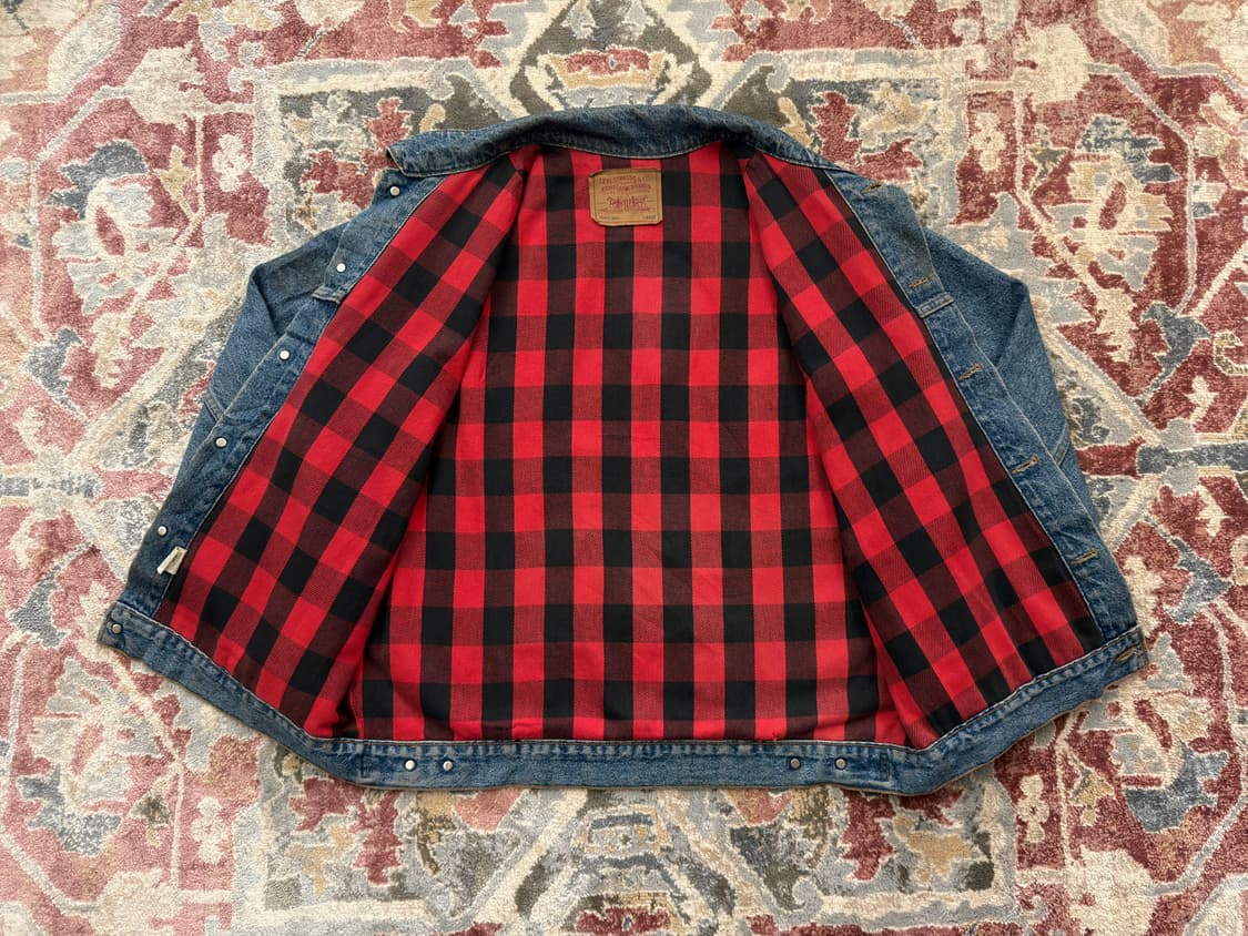[리바이스] ‘91 USA 70417 버팔로 플란넬 데님 트러커 자켓 상품이미지3