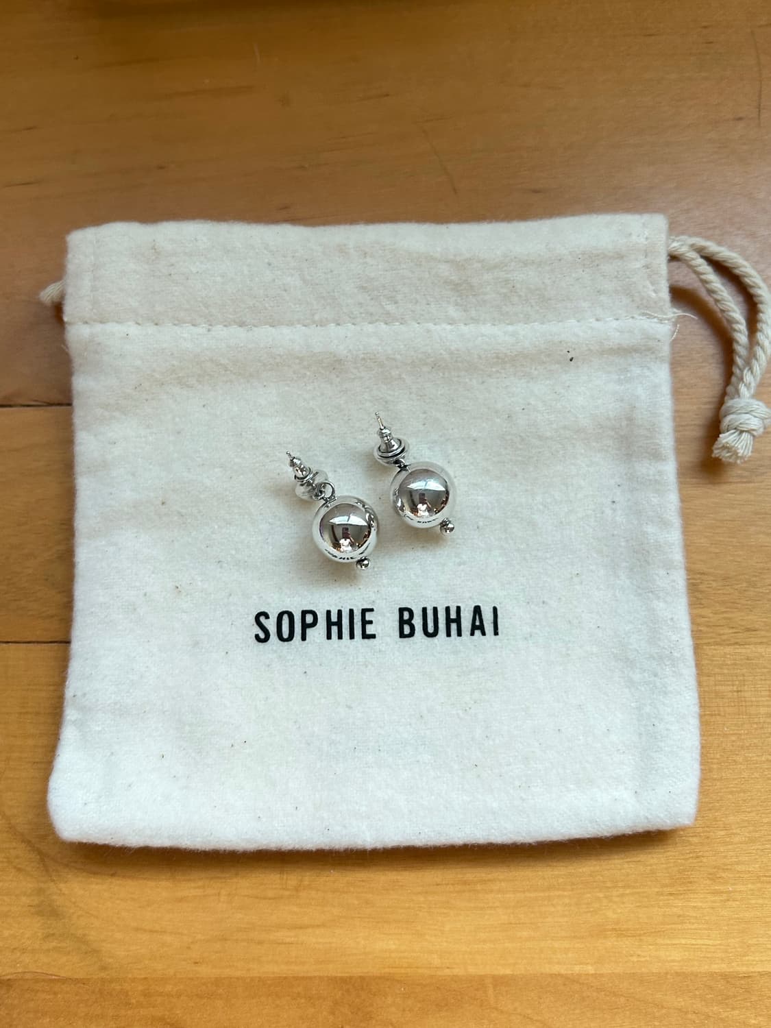 소피부하이 볼 드랍 실버 이어링 상품이미지8