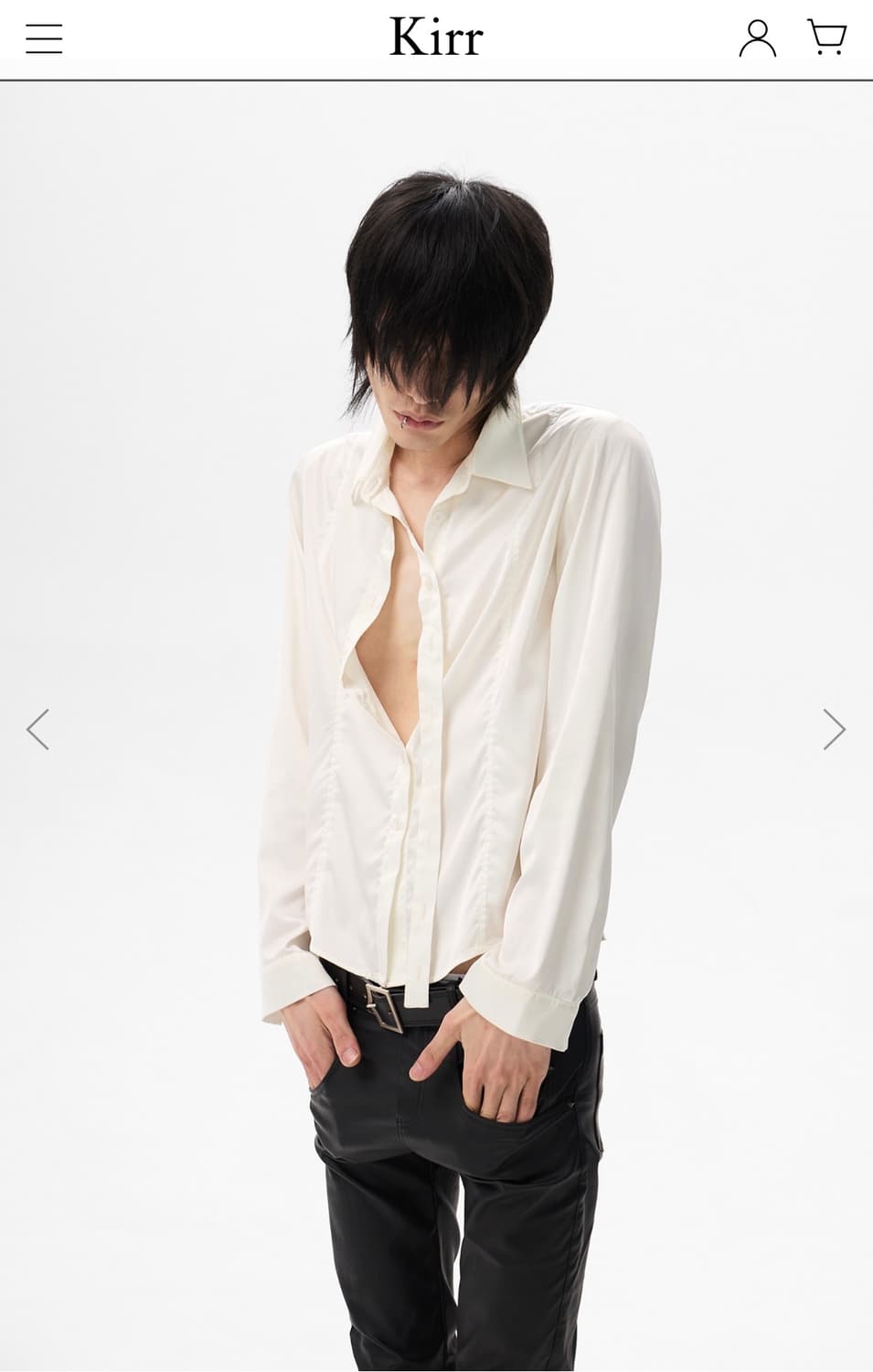 kirr "Clumsy Dress" Skinny Fit Shirt 상품이미지2