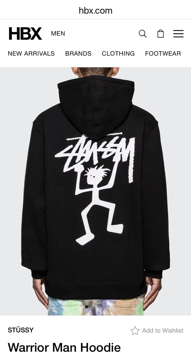 STUSSY WARRIOR MAN HOOD TSHIRT 상품이미지9