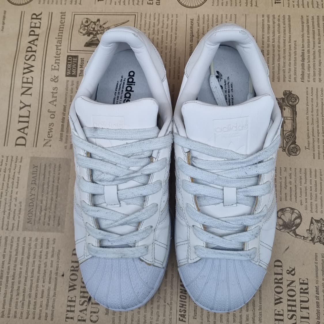 아디다스 슈퍼스타 올 화이트 스니커즈225 상품이미지2