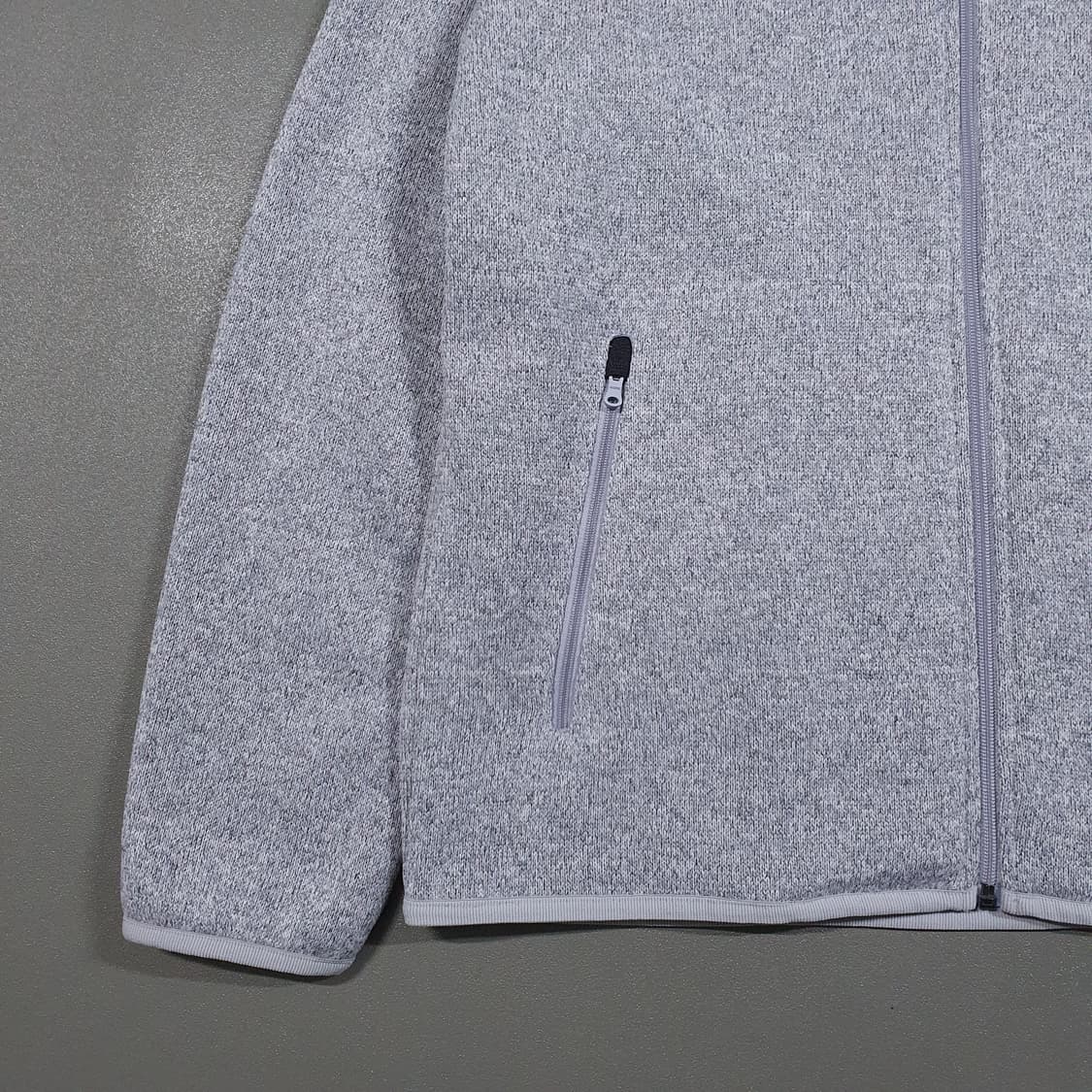 L (100) 헤지스 골프 신형 그레이 멜란지 긴팔 점퍼 방풍 집업 자켓 상품이미지5