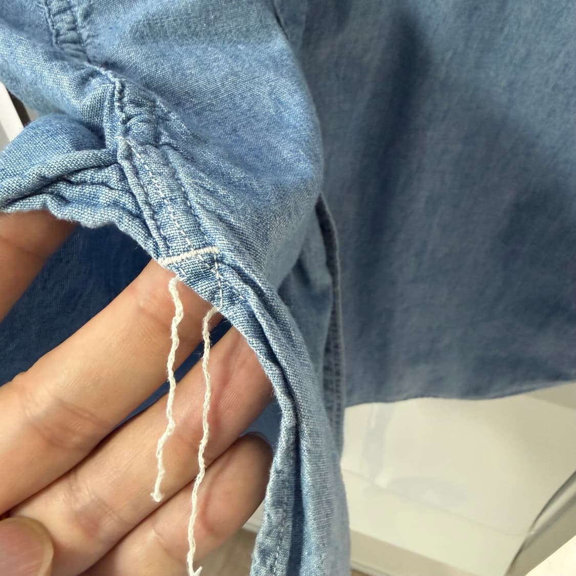 오어슬로우 빈티지핏 샴브레이 반팔셔츠 판매 상품이미지6