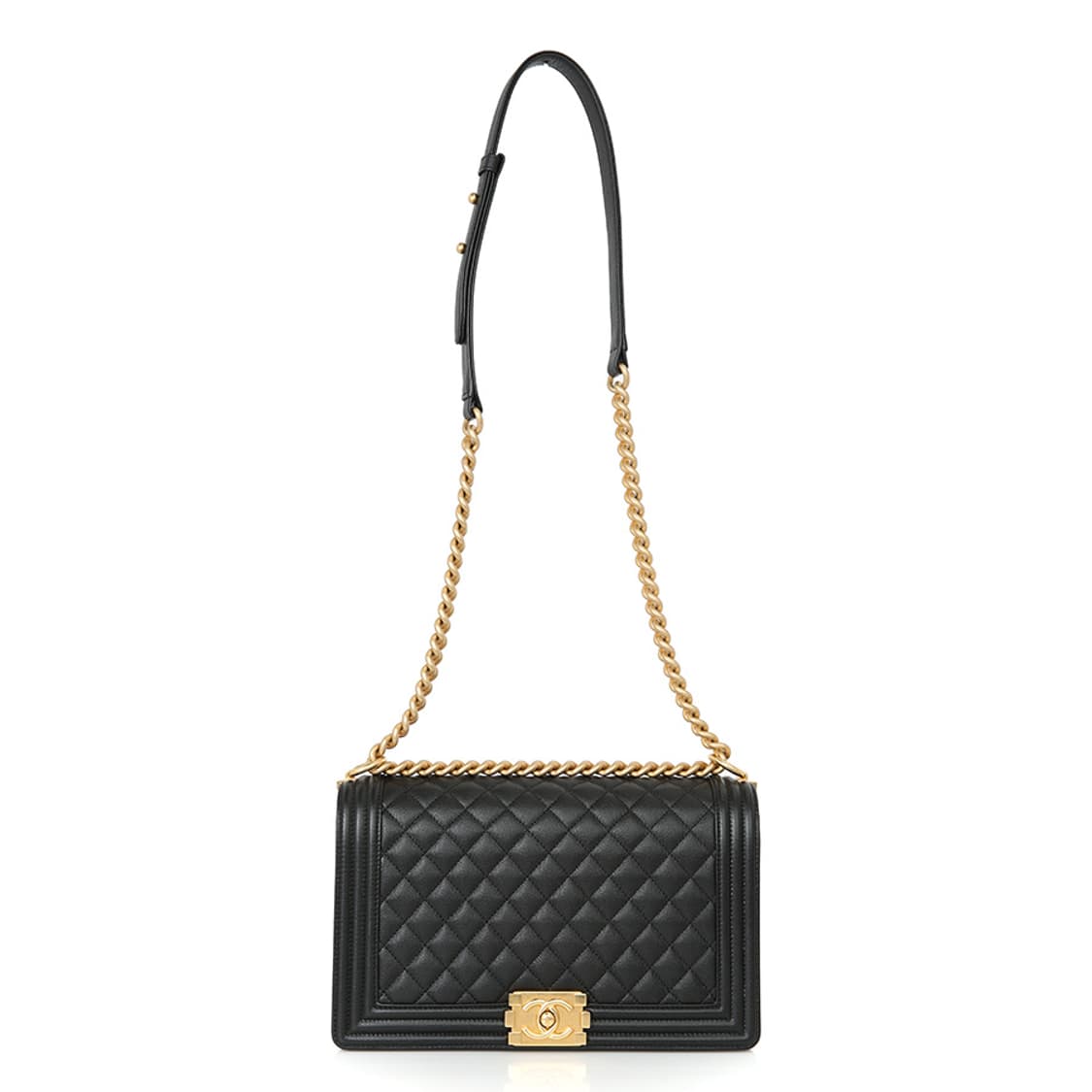 샤넬 보이 샤넬 라지 플랩 체인백 보이백 블랙 골드 A92193 상품이미지5