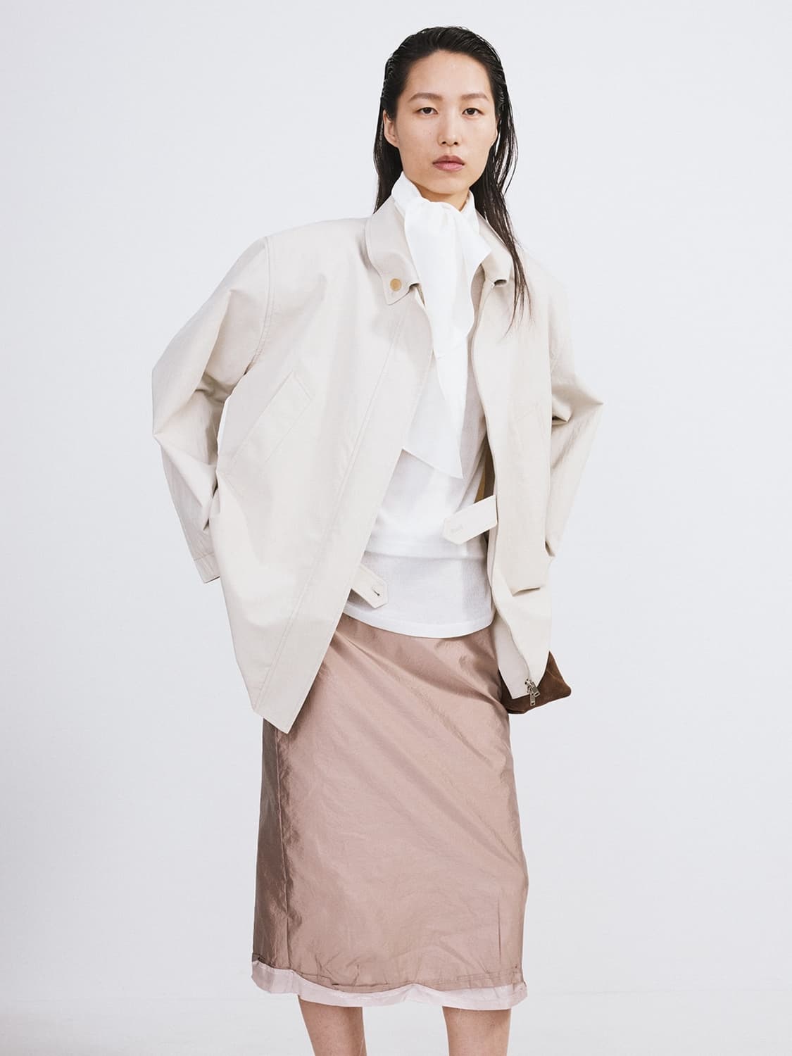 렉토 RECTO 디테쳐블 패드 헌팅 코트 에크루 상품이미지1