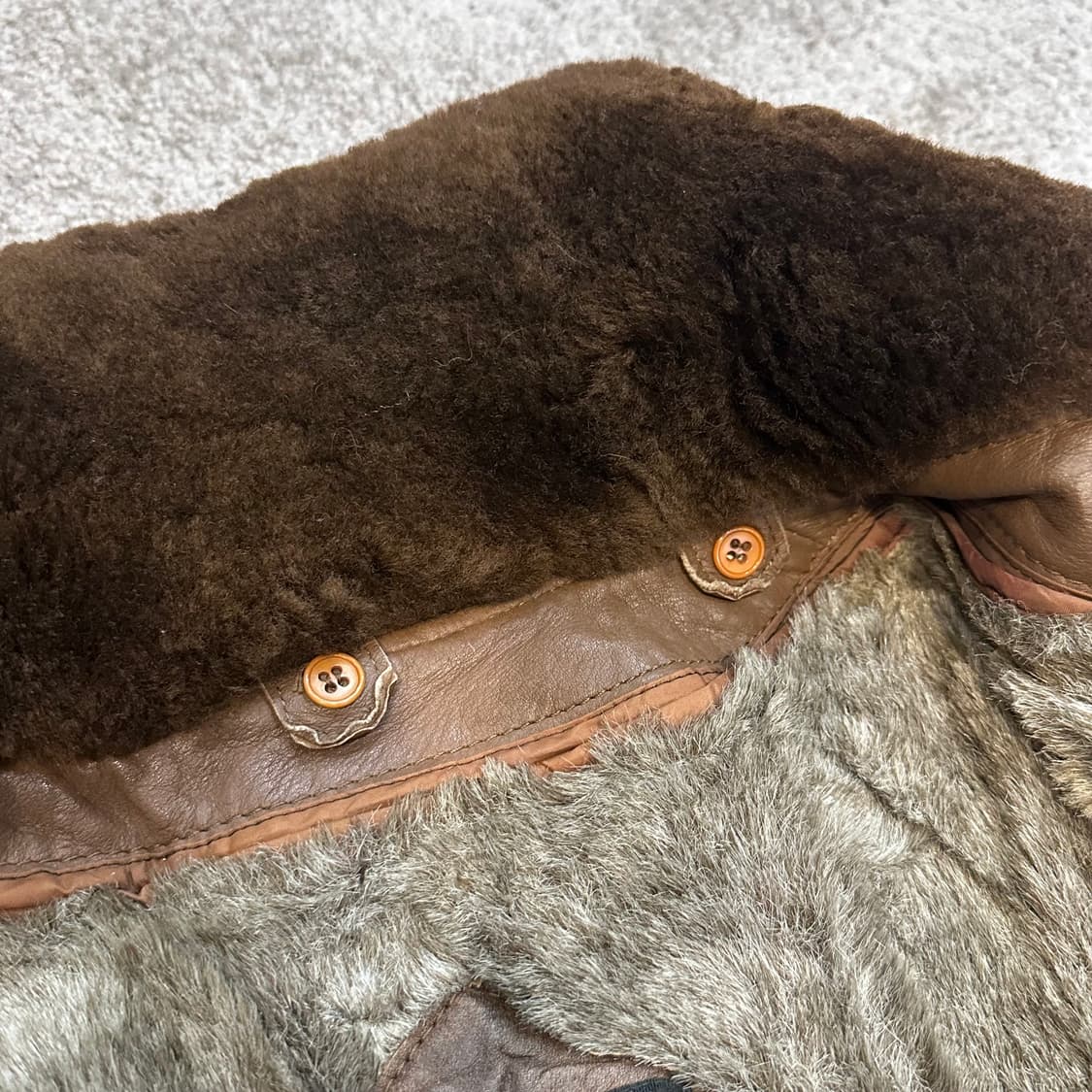 빈티지 브라운 A-2 소가죽 봄버 자켓L 상품이미지9