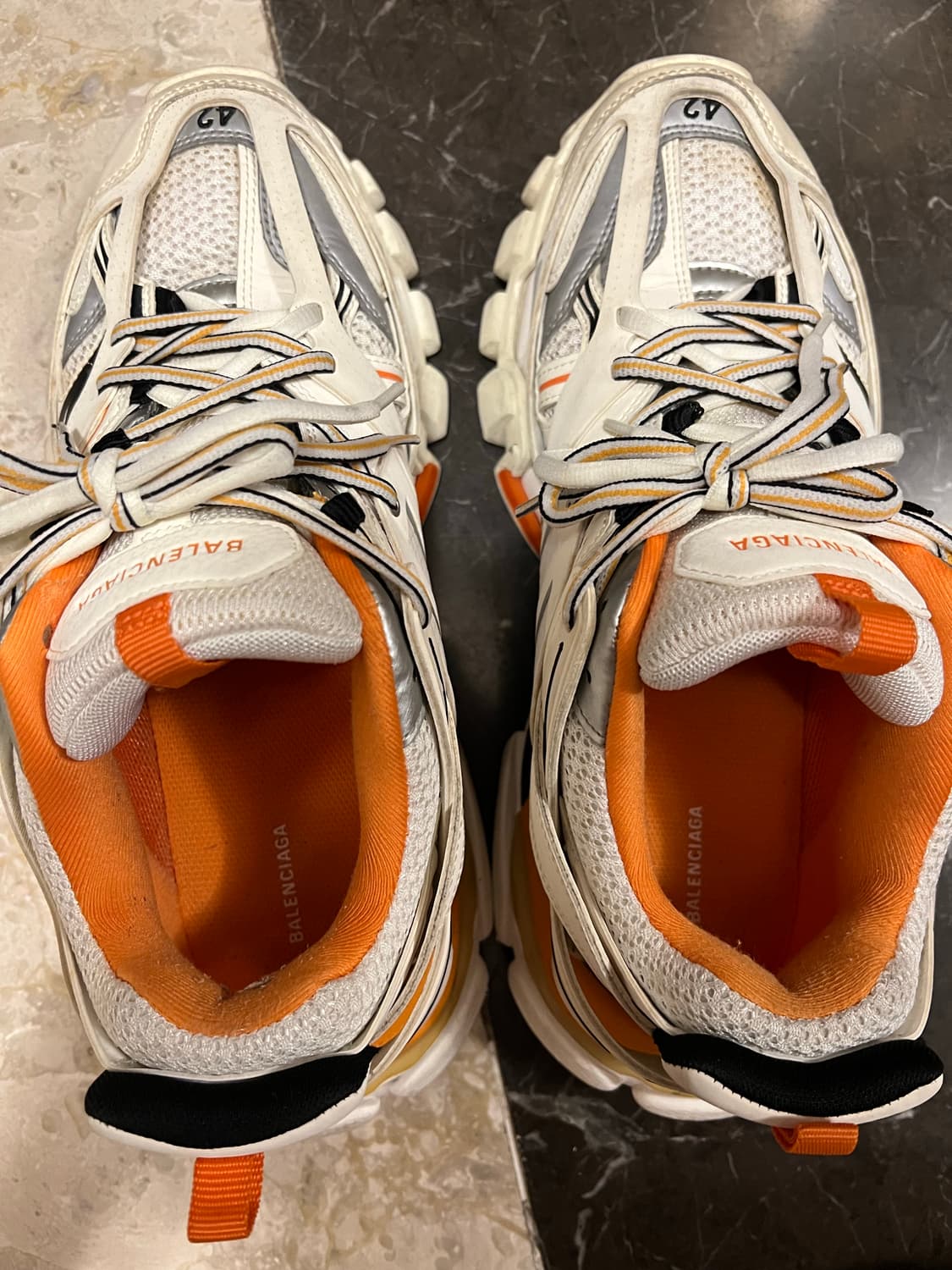 발렌시아가 트랙슈즈 흰주 화이트오렌지 42사이즈 상품이미지3