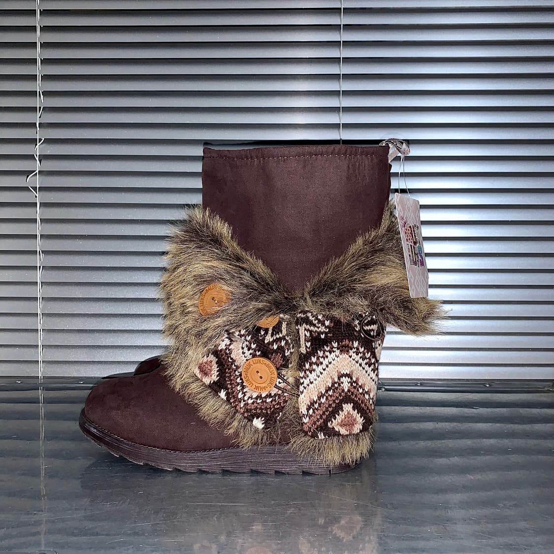 00s MUK LUKS 퍼 랩 부츠 풀박스 상품이미지3