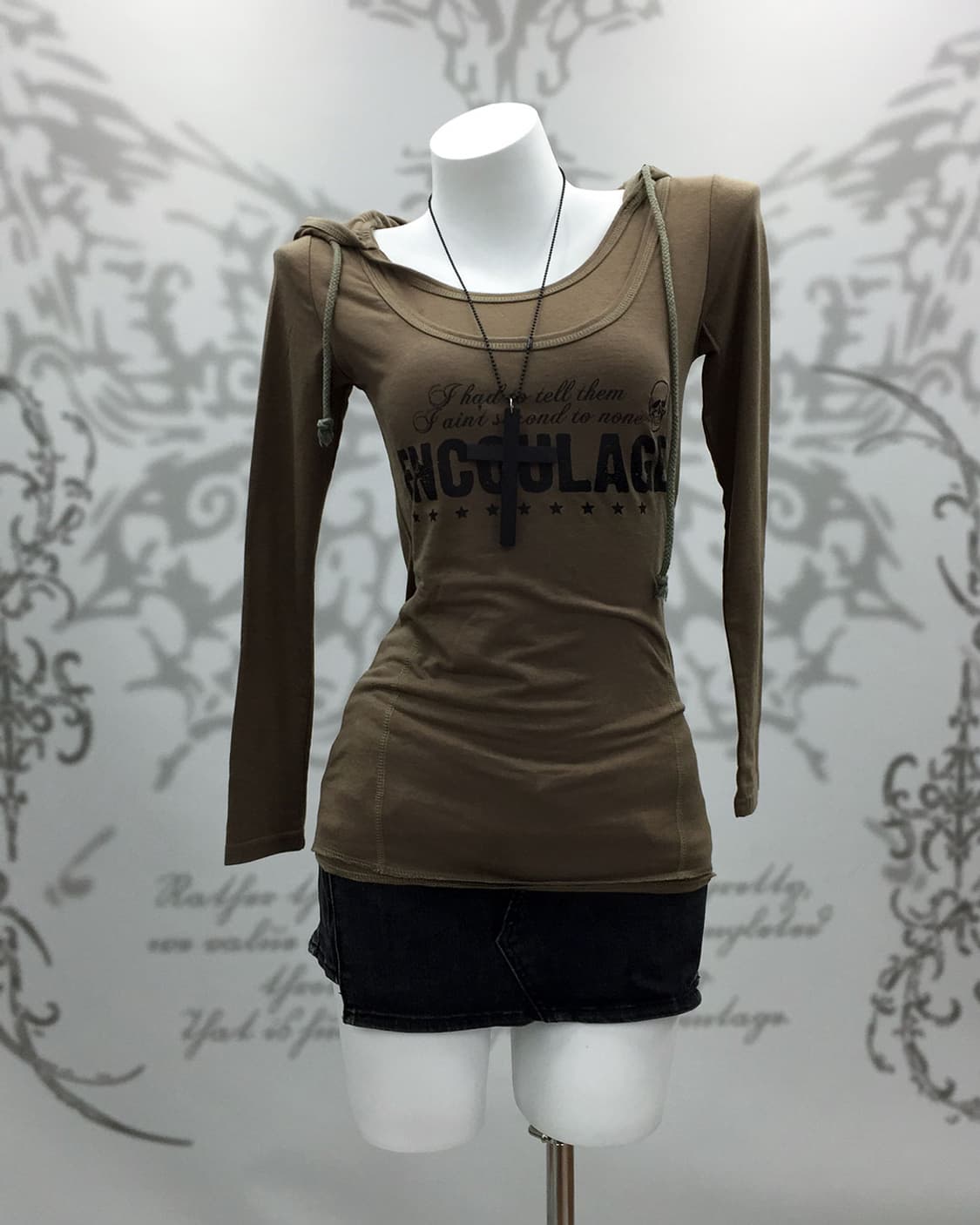 Archive Style Grunge Layered Hoodie 상품이미지3