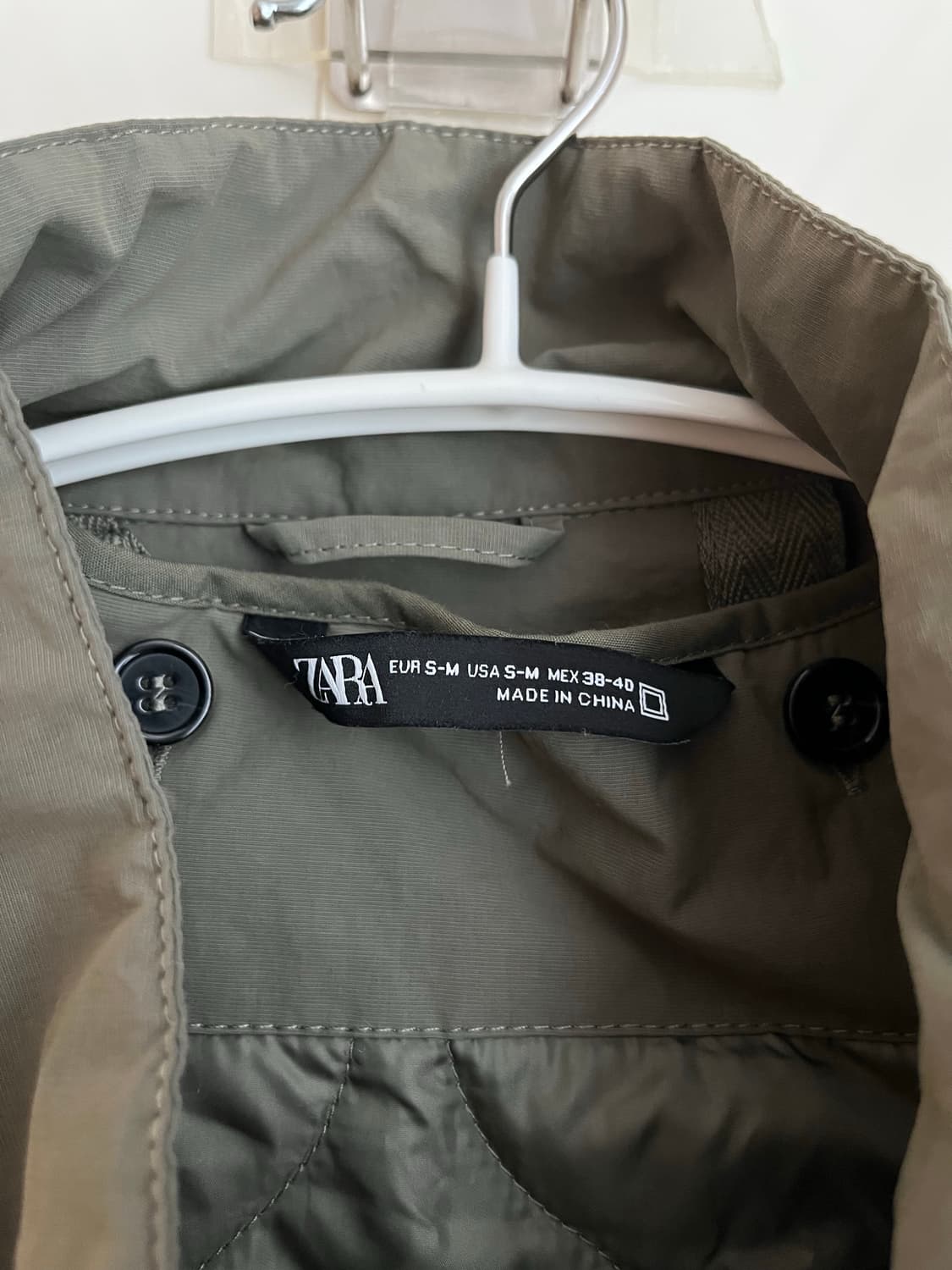 자라 피쉬테일파카 M 카키 상품이미지2