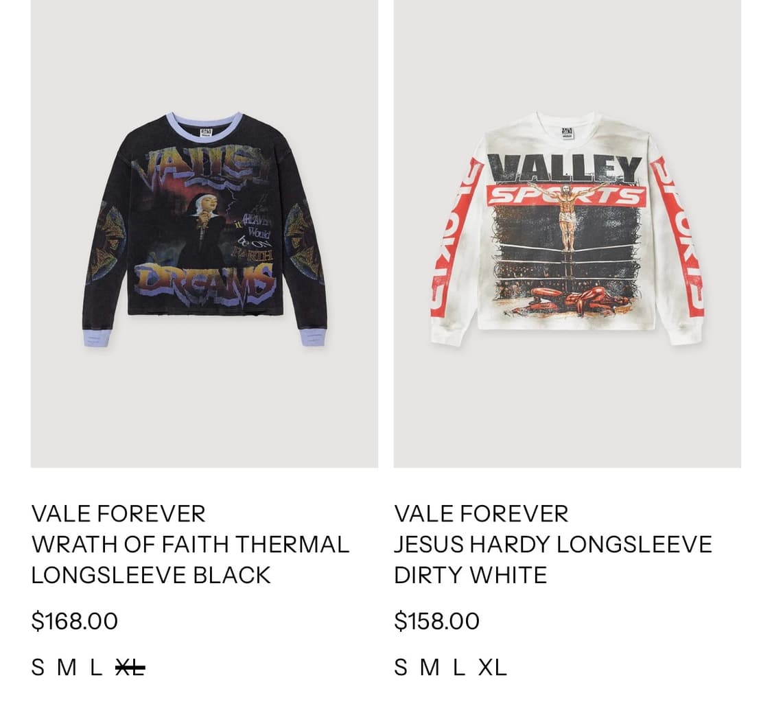 Vale WRATH OF FAITH THERMAL 빈티지 니트 긴팔티 상품이미지8