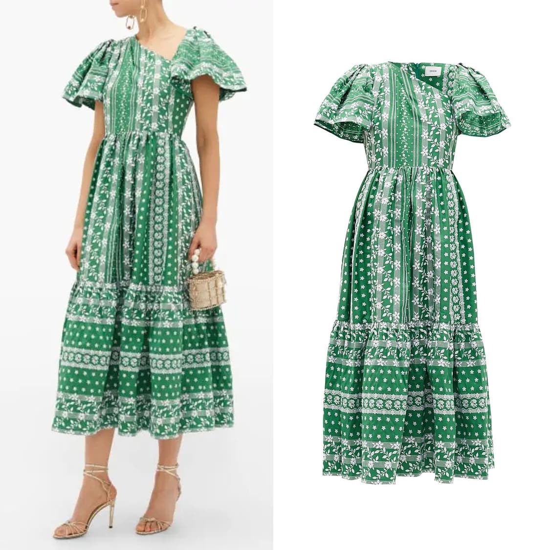 에르뎀 ERDEM 플로럴 자수 포플린 드레스 상품이미지2