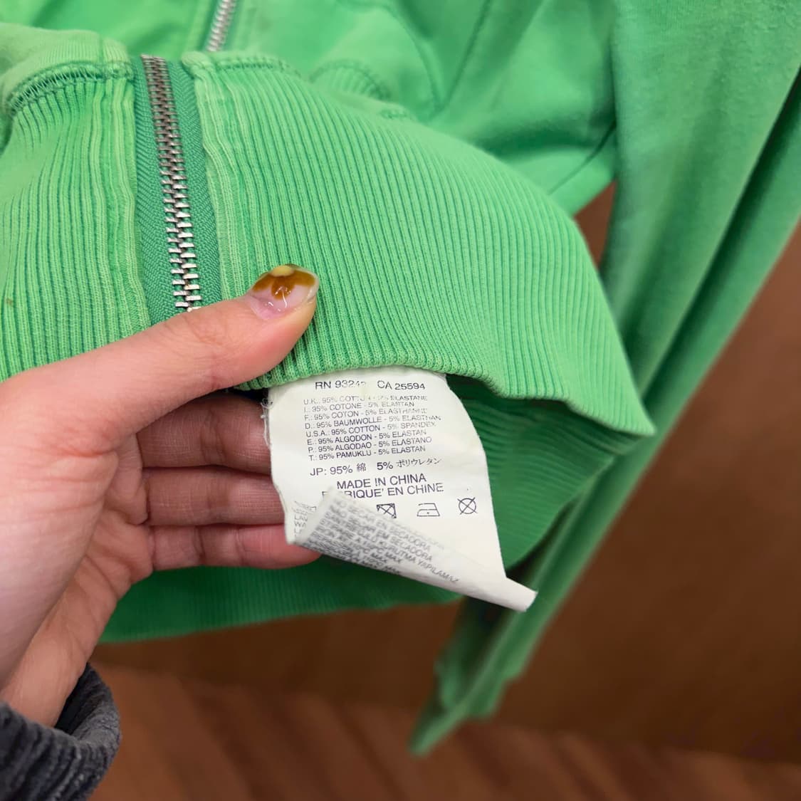 디젤 집업 자켓 와이드 립 카라 뱍 로도 프린팅 디테일 슬림핏 그린 상품이미지8