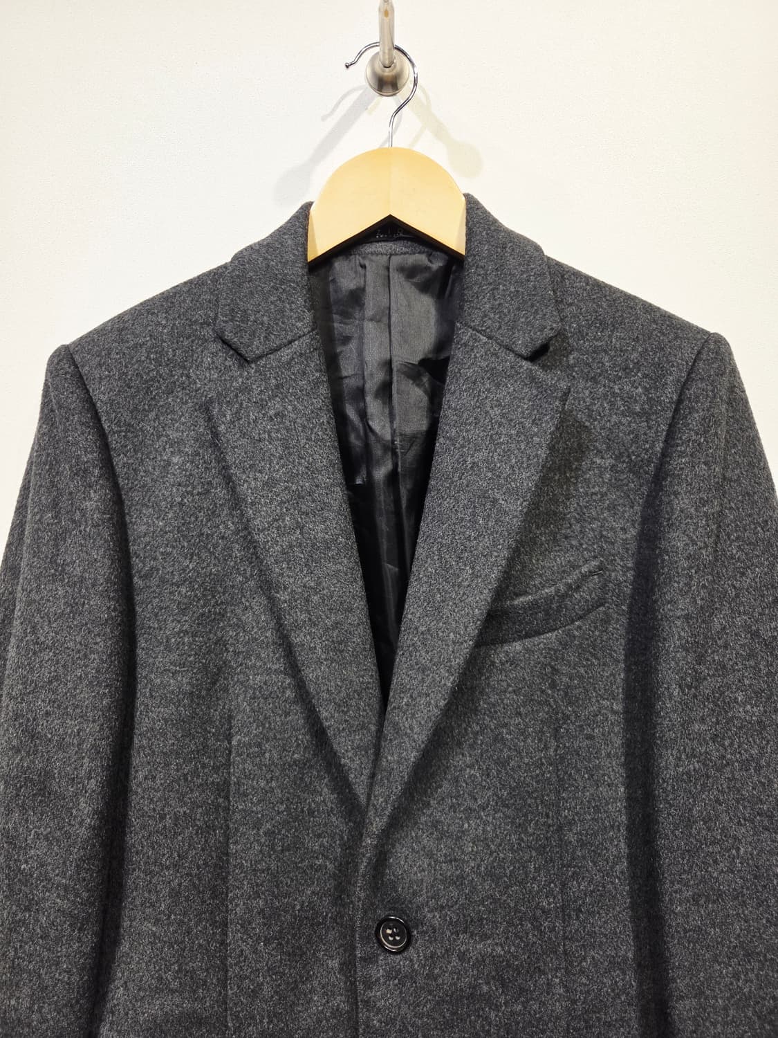 ZIO SONGZIO 지오송지오 다크그레이 싱글 울 코트 상품이미지3