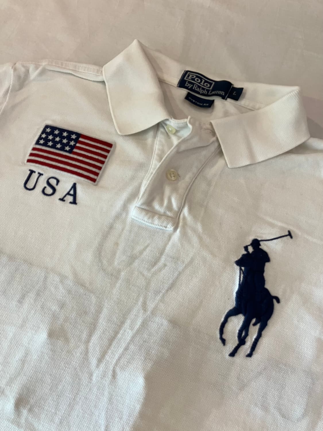 폴로 USA 성조기 치프키프 카라티 화이트 상품이미지2