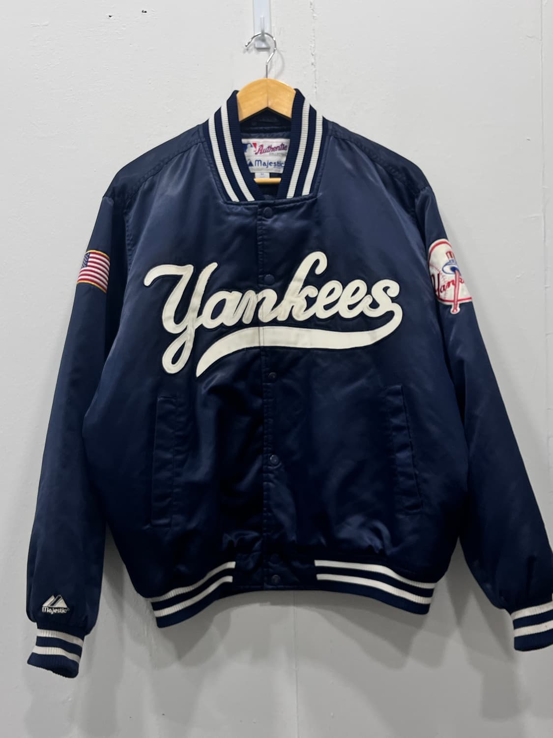 마제스틱 뉴욕 양키스 성조기 바시티 자켓 누빔 M 95-100 상품이미지2