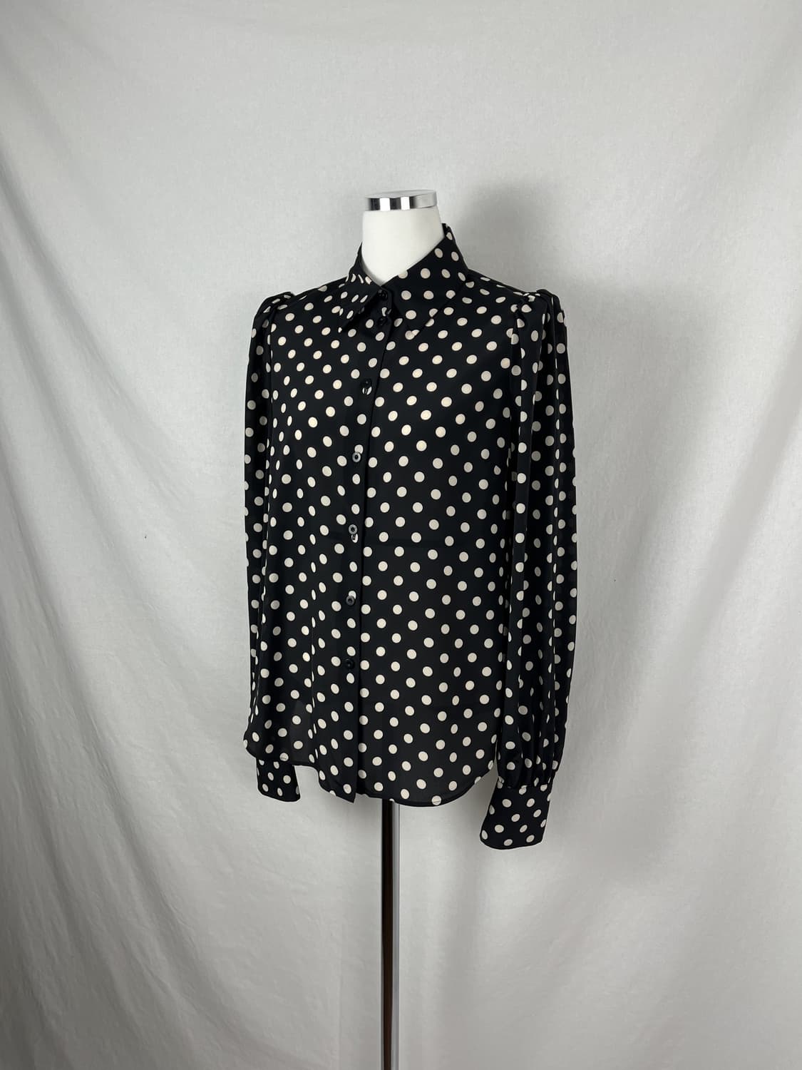 Vintage (maede in japan) 폴카 도트 패턴 셔츠  상품이미지1