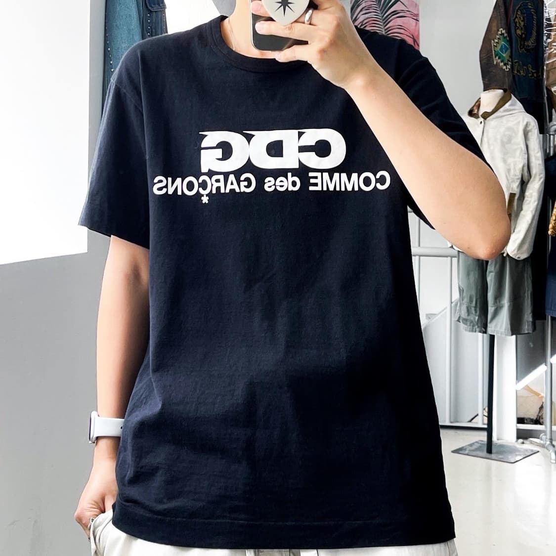 꼼데가르송 19S/S CDG 로고 블랙 티셔츠 상품이미지1