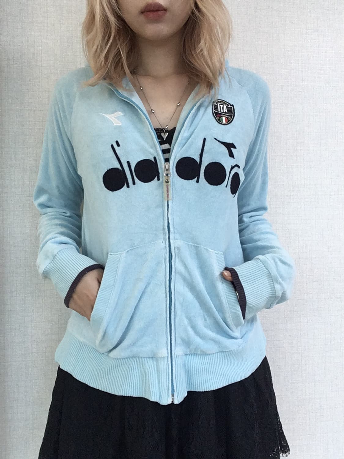 jpn vintage Diadora skublue tarry hood z 상품이미지2