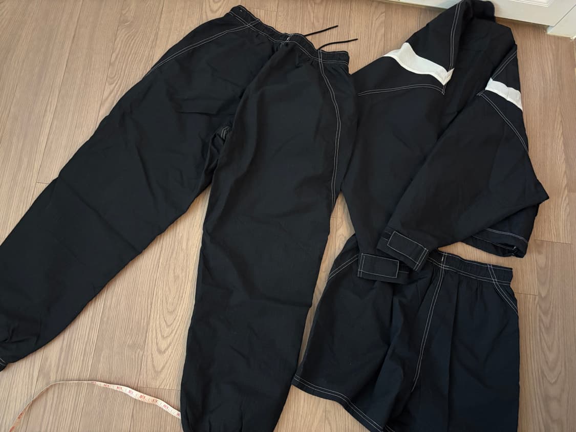 새상품급 나이키 오버핏 바람막이 조거팬츠 반바지 풀세트 여성m 상품이미지2