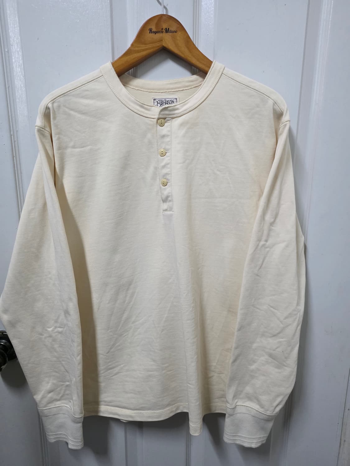 브론슨 헨리넥 티셔츠 긴팔 아이보리 3XL 사이즈 상품이미지1