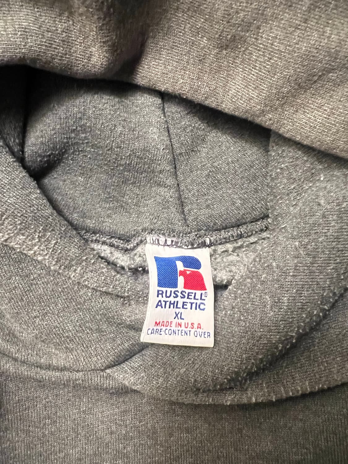90s USA 러셀후드 차콜그레이 XL 상품이미지3