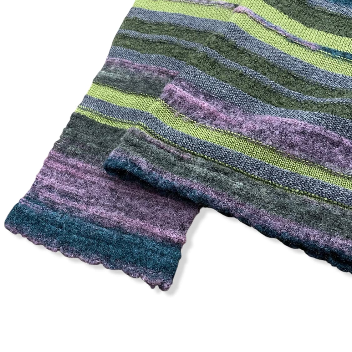 Multi Khaki Stripe Wool Regular Top 상품이미지5